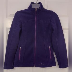 EDDIE BAUER | Size S, Deep Purple  Polartec Full-Zip Fleece Jacket. 4 Pockets.